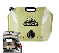 Sac à eau portable - Bouteille d'eau flexible de 8 l - Sac de rangement étanche avec système d'hydratation réglable pour l'extérieur - Pour sac à dos, sport, cyclisme, conduite, pêche