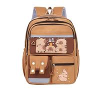 Sac à école de dessins animés, sac à dos de dessins animés,Étudiants Cartoon de Sackepack Cartoon Capybara | Piste d'impression à la mode étanche grande capacité pour la maternelle, la excursion d'une
