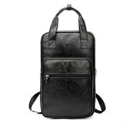 Sac à élégant en cuir synthétique pour baguettes de batterie de tout niveau (Noir)