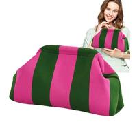 Sac À Embrayage En Tricot - Sac À Main En Bloc De Couleur Pour Femmes | Sacs À Main D'embrayage En Couleur Pour Femmes | Tissé Décontracté Clôture De Serrure De Serrure Boulette Pochette Trico