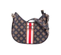 GUESS Nelka Top Zip Crossbody Mocha Logo