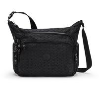 Kipling GABBIE Sac à bandoulière de taille moyenne, Signature Emb (Noir)