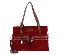Sac à épaule - PICARD - Sonja Shopper M - Cuir rouge - 3 compartiments - Bandoulière réglable