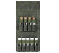Sac à épices pour camping compact et pliable, fabriqué en toile, peut accueillir facilement neuf bouteilles d'assaisonnement (ensemble vert)