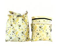 Sac à fait maison - Récipient alimentaire réutilisable en d'abeille avec fermeture éclair en forme de L et poignée | Sac de conservation du pour levain et baguette | Conservation de la