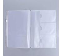 Sac à fermeture éclair en PVC pour Midori Travelers Notebook Journal Planner, Sac à fermeture éclair en PVC Standard Passeport Papeterie Porte-carte (210 x 110 mm)