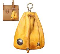 Sac à Feuilles de Vache, Portefeuille de Chariot à Vache - Sac à Changement Vintage - Vérite Coussin en Cuir à Cordon-Porte-Monnaie - Organisateur de Monnaie - Pous à Main, Petite Pochette Accessoire