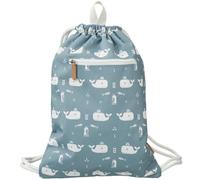 Sac à ficelles baleine bleue
