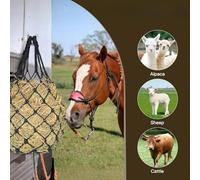 Sac À Foin À Alimentation Lente - Filet À Foin Pour Cheval, Panier À Anneau Fixe Durable, Accessoire Anti-déchets, Support De Friandises Suspendu | Approvisionnement En Pâturages Et Gestion Des Écuri