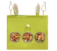 Sac à Foin de Lapin, Lapins Fay Feeder, Feeder de Foin de Lapin Suspendu, Décor Amusant du gestionnaire de Stockage Lavable, Adorable Pochette d'alimentation à Manger Lente pour Les Petits Animaux
