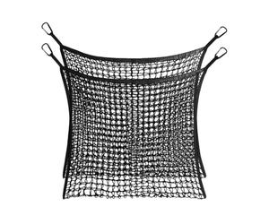 Sac à foin portable, kit de filet d'alimentation réglable pour animaux, alimentation de taille moyenne avec attache sécurisée, sac de rangement en nylon résistant et respirant, style suspendu avec mon