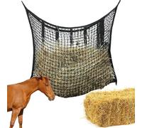Sac à foin pour - Filet à foin rectangulaire pour lente - Accessoire portable pour cheval pour éviter la suralimentation, sac à foin indéchirable avec trous de 3 cm