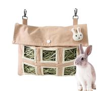 Sac à foin pour lapin, 3 trous, grande capacité, sac à foin suspendu pour hamsters, grande capacité, distributeur de nourriture pour lapins et petits animaux