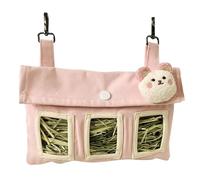 Sac à Foin pour Lapins - Porte-Foin pour Petits Animaux - Sac à Foin pour Lapins - Sac à Foin avec 3 Trous et Grande capacité à Suspendre pour Hamster et Lapin