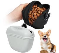 Sac À Friandises Pour Dressage Canin,2 Pièces Porte-Nourriture En Silicone À Fermeture Magnétique | Sac De Friandises Pour Dressage De Chiot | pour Marche Extérieur Voiture Chiot Intérieur Camping Mai