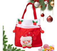 Sac À Friandises Pour La Fête De Noël,Pochette Des Fêtes D'Hiver - Petit Sac à Bonbons de Noël avec Cordon,pour Chocolat Jouets Gelée Sucettes Maternelle École Maison Rassemblement Communautaire