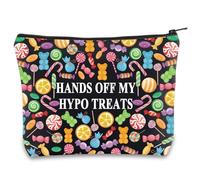 Sac à goûter d'urgence pour diabète de type 1 Hands Off My Hypo Treats T1D Warrior Kit de fournitures pour diabétiques, Mains Off Blmb1