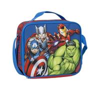 Sac à goûter isotherme Avengers - Couleur bleue - 21,5 x 8,5 x 19 cm - Fabriqué en polyester - Petit sac à dos avec fermeture éclair et poignée réglable - Produit original conçu en Espagne, bleu, Sac