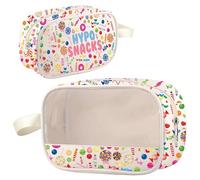 Sac à goûter pour diabète de type 1, sac à goûter, kit de collation d'urgence, cadeau de guerrier T1D, kit d'approvisionnement pour diabétique, sac à insuline pour diabète, Hyposnacks Clear2