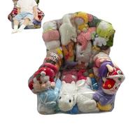 Sac à Haricots pour Jouets en Peluche, Rangement Clair, avec Fermeture éclair, Organisateur pour Le Rangement de Jouets, Chambre à Coucher, Chambre, canapé d'angle pour Adulte