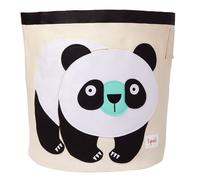 3 Sprouts Grand panier de rangement pliable en toile de coton avec poignées, panier à jouets pliable durable pour salle de jeux et décoration de chambre d'enfant, panda