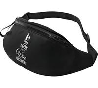 Sac À La Taille Loisir Waist Pack Oh, Regardez, C'est L'Heure du Vin ! Portable Sac À Dos De Randonnée pour Cyclisme Promenade De Chien Vacance 14X35Cm