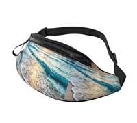Sac À La Taille Plage Mer Océan Coucher De Soleil avec Prise Casque Sac De Taille Grande Capacité Sacoche De Sport pour D'Entraînement Randonnée Outdoor 14X35Cm