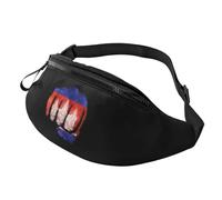 Sac À La Taille Portable Sacoche De Sport Drapeau du Cambodge, Puissance du Poing avec Prise Casque Sac Poitrine pour Femme Vacance Activités 14X35Cm