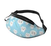 Sac À La Taille Réglable Waist Pack Dentiste Mignon Hygiéniste Dentaire Unisexe Sac Ceinture pour D'Entraînement Activités Running 14X35Cm