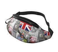 Sac À La Taille Unisexe Waist Pack Big Ben, Monument Emblématique De Londres Portable Sac Porté Épaule pour Balade Voyage Outdoor 14X35Cm