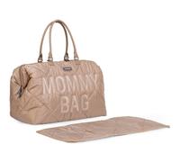 Childhome, Mommy Bag, Sac a Langer, Maternité, Sac de voyage, Grande Contenance, Tapis à Langer, Bandoulière Ajustable, Compartimenté, Poche Isotherme, Passage pour Valise, Matelassé Beige
