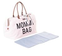 Childhome Sac à langer Mommy Bag – Grande contenance, tapis à langer, poche isotherme – Teddy Ecru