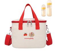 Sac à langer à l'épaule - Sac à langer de - Grand sac de rangement | Avec compartiment isolant - Réglable - Pour cadeaux de douche - Utilité multi- en extérieur et intérieur, rouge, Siehe