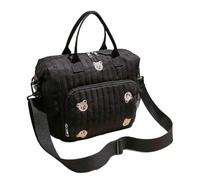 Sac à langer avec fermeture éclair Motif ours brodé | Sac à langer d'extérieur pour voyage, maison, navette, hôpital, appartement, garderie, camping, randonnée, pique-nique