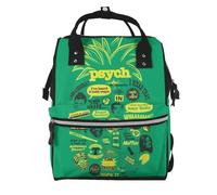 Sac à langer avec imprimé libellule violette - Sac à dos à langer pour maman et papa - Sac à dos imperméable multifonction, Citation psychologique ananas., One Size, Sac à dos tyrolien