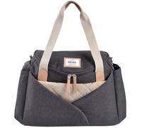 BÉABA, Sac à Langer Sydney II, Modulable, Grande contenance, Rangements multiples, espace à cocoon, Pochette repas isotherme, Système attache poussettes, Anses transport, Gris chiné foncé