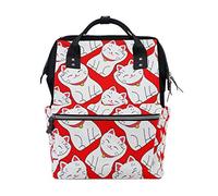 Sac à langer BkeOY Japon Lucky Cat Sac à langer Multifonction Voyage Sac à dos pour maman Maman Papa Unisexe
