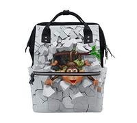 Sac à langer BKEOY - Sac à langer amusant 3D Singe - Sac à langer multifonction - Pour maman, maman, papa, unisexe