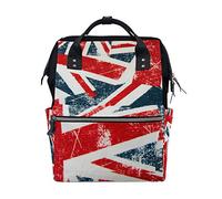 Sac à langer BKEOY - Sac à langer - Rétro Union Jack - Sac à langer multifonction - Pour maman, papa et maman, unisexe