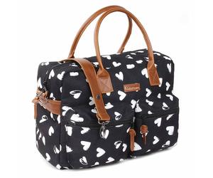 Sac À Langer Black & White Et Son Matelas Coeurs Noir, Coeurs TU