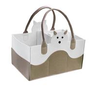 Sac à langer Boîte de rangement pour chambre d'enfant Sac à couches en feutre Organisateur de lingettes pour organisateur de couches de voiture Sac à couches portat, Kaki, Fare riferimento alla