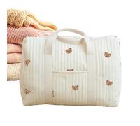 Sac à langer brodé de grande capacité - Sac à langer de voyage | pour hôpital, voyage, gym, travail, école, parc, shopping, Ours, Refer to description