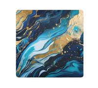 Sac à langer carré magique autocollant pour appareil photo - Anti-rayures - 35,1 x 35,1 cm - Bleu foncé/doré, multicolore, 17.7x17.7in, Moderne