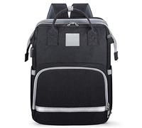 Sac à Langer de Grande capacité pour bébé Sac à Dos Multifonctionnel 15 Poches Section Scientifique Sac en Papier Indépendant en Tissu Imperméable, pour le Changement de Couche et (Noir)