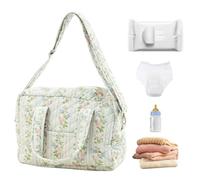Sac à langer de matelassé en coton mélangé | Sacs pour maman pour un usage quotidien pour l'école, l'hôpital, la chambre d'enfant, le bureau, le shopping