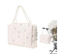 Sac à langer de voyage - Sac brodé pour tire-lait - Sac en coton doux | Sac pour matelas à langer de haute qualité, rangement portable pour accessoires d'allaitement, articles pour bébé, usage de
