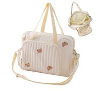 Sac à Langer Grand Format | Grande Capacité avec Poche à Fermeture Éclair - Sac Organisateur Tote de Voyage pour Hôpital,Pour Lingettes Vêtements Biberon Voyage Accouchement Crèche Papa Femmes