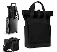 Sac à langer KikkaBoo sac à dos CERISE, sac maman, clips pour poussette, grande capacité, matelas à langer portable, poche thermique, poche étanche, multi-poches, noir