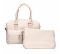Kidzroom Sac à langer en velours côtelé avec matelas nomade beige 28 x 40 cm