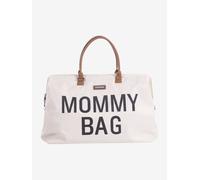 CHILDHOME, Mommy Bag, Sac à Langer, Maternité, Sac de voyage, Grande Contenance, Tapis à Langer, Bandoulière Ajustable, Compartimenté, Poche Isotherme, Passage pour Valise, Ecru/Noir
